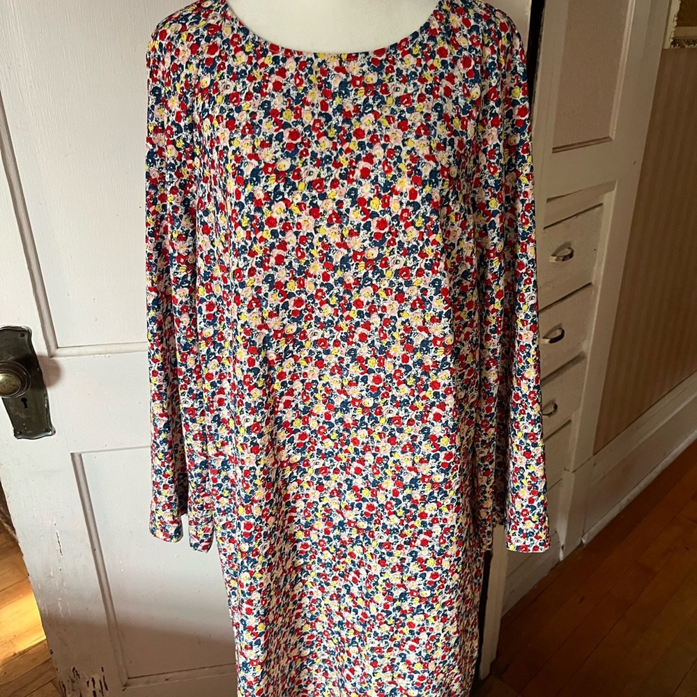H&M Colorful Floral Long Sleeve Dress